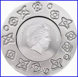 Cook Islands 2017 MURRINE MILLEFIORI GLASS ART Silver Proof. 999 Coin 5$
