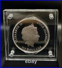 Cook Islands 2017 Moravian Star Crystal Giant 1 Kilo Pure Silver Coin