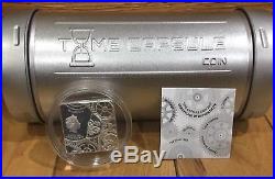 Cook Islands 2017 Time Capsule Coin Square Warped Unique $5 Silver Coin Low Mint