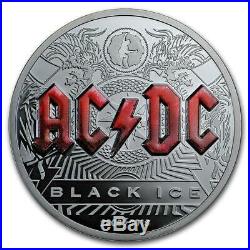 Cook Islands 2018 $10 AC/DC Black Ice 2 Oz Proof Silver Coin