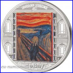 Cook Islands 2018 20$ Masterpieces Of Art The Scream Edvard Munch Silver Coin
