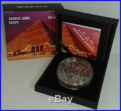 Cook Islands 2018 20$ RA Egypt Sun God 3 Oz Antique Silver Coin