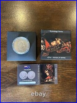 Cook Islands 2018 $2 Aegis Sheilds Of Athena 2 Oz. 999 Silver Coin