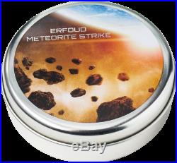 Cook Islands 2018 $2 Erfoud Meteorite NWA 6827 1/2 oz Silk Finish Silver Coin