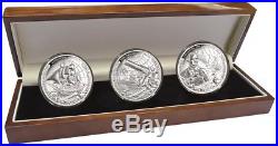 Cook Islands 2018 3 x 1 Oz Silver Coins 5$ CAPTAIN COOK 250th Anniversary Set