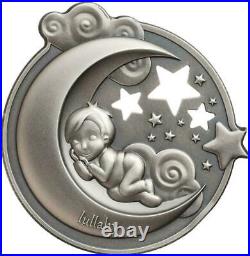 Cook Islands 2018 $5 Lullaby Dreamin 1 oz Silver Antique Coin Mintage 999 pcs
