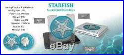 Cook Islands 2019 1$ Silver Star Starfish Space Blue 1 Oz Silver Coin