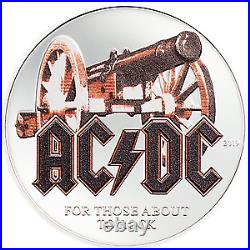 Cook Islands 2019 2$ AC/DC For Those About to Rock 1/2 Oz Proof Silver Coin