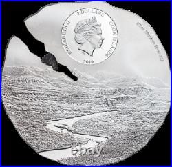 Cook Islands 2019 2$ Estacado Meteorite 1/2 Oz Silver Coin. Limited Edition