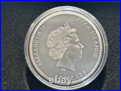 Cook Islands (2019) Trapped 1oz silver coin 5 NZ$ Low mintage 999 Rare