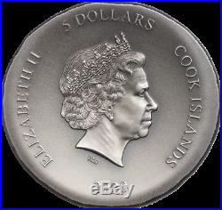 Cook Islands 2020 5$ Antique Tortoise 1 Oz Silver Antique Coin