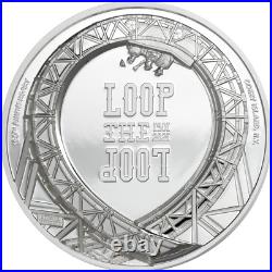Cook Islands 2021 5$ Loop The Loop 1 Oz ULTRA HIGH RELIEF Proof Silver Coin