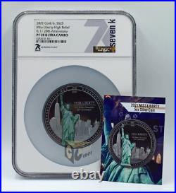 Cook Islands 2021 Miss Liberty 20th Anniversary 9/11 5 Oz NGC PF70 Ultra Cameo