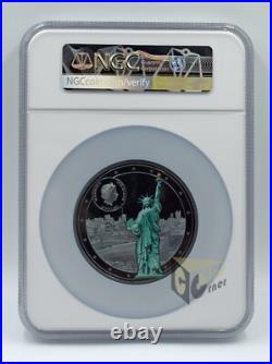 Cook Islands 2021 Miss Liberty 20th Anniversary 9/11 5 Oz NGC PF70 Ultra Cameo