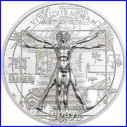 Cook Islands 2021 X Ray Vitruvian Man $5 silver coin 1 oz