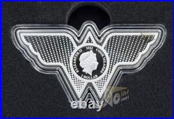 Cook Islands 2022 Wonder Woman Emblem-Shaped 1 Oz Silver Proof Coin