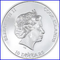 Cook Islands 2023 $10 KISS THE FROG Eye of a Fairytale 2 Oz Silver Coin