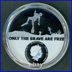 Cook Islands 2023 $20 Only The Brave Are Free 3oz Coast Guard Coin In Box No Coa