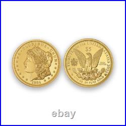 Cook Islands 2025 Morgan $5 24% Gold. 0239 oz AGW 1/10 oz Coin