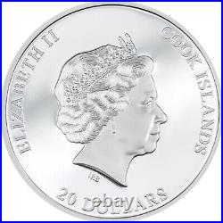 Cook Islands 20 dollars 2023 Silver Burst 3.0 3 oz silver coin proof Cook Islands 20 dollars 2023 Silver Burst 3.0 3 oz silver coin proof