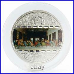 Cook Islands 20 dollars The Last Supper colored silver coin 2008