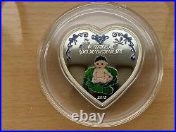 Cook Islands, 2 Dollars Birthday Heart Boy, silver coin, 1/2 Oz 2013 year