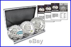 Cook Islands $2 Dollars X 3 PCS, 1/2 oz. Silver Proof Coin Set, Popes Canonization