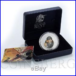 Cook Islands 2 dollars Sherlock Holmes Adventures Coloured Silver Coin 2007