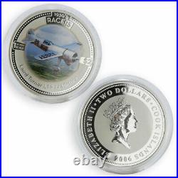 Cook Islands 2 dollars set of 5 coins Speed Jets 1930's Racers silver coin 2006