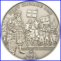 Cook Islands 5$ 2009 Silver AF 1st Crusades Godfrey of Bouillon