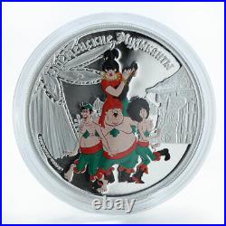 Cook Islands 5 $ Bremen Town Musicians Robbers Soyuzmultfilm silver coin 2011