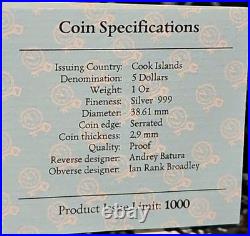 Cook Islands 5 Dollar 1 oz Silver Proof Adventures of Buratino Coin 2012