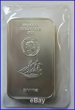 Cook Islands 5 Dollar 2015, 100 Gram Silver Coins Bars, Shrink Wrapped