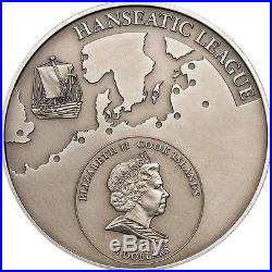 Cook Islands $5 Dollar, 25g Silver Antique Finished Coin, 2010, Towers Zutphen, QEII