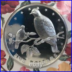 Cook Islands 5 Dollar Coin Silver Proof Wildlife Conservation Day 1979 Fdc