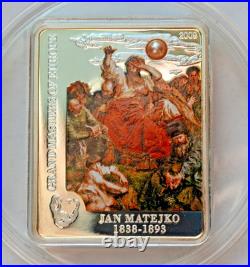 Cook Islands 5 Dollars 2009, Matejko Wernyhora, Silver Coin, real pearl COA