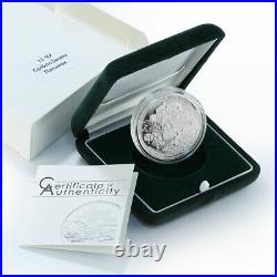 Cook Islands 5 $ Mukachevo Castle Palanok 12 Wonders of Ukraine silver coin 2009