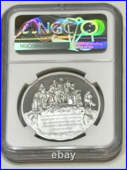 Cook Islands $5 NGC PL 69 Silver mayflower Voyage 400th Anniversary Signed