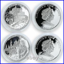 Cook Islands 5 dollars 12 coins Set 12 Wonders of Ukraine silver proof 2009