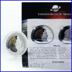 Cook Islands 5 dollars Astronomy Mars colored proof silver coin 2009