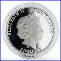 Cook Islands 5 dollars PGA Tour Golf Bag silver proof coin 2014