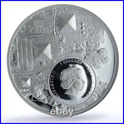 Cook Islands 5 dollars Pharaohs Legacy Giza Pyramids PF 70 NGC silver coin 2022