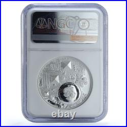 Cook Islands 5 dollars Pharaohs Legacy Giza Pyramids PF 70 NGC silver coin 2022