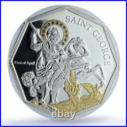 Cook Islands 5 dollars Saint George Dragon Gilt PR 69 PCGS silver coin 2009