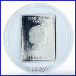 Cook Islands 5 dollars Saints St. Alexander Nevsky silver proof color coin 2011