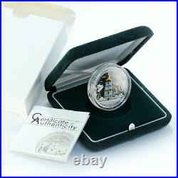 Cook Islands 5 dollars Sophian Cathedral Architecture color silver coin 2009