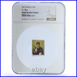 Cook Islands 5 dollars St. Olga Religion Saints PF 69 NGC silver coin 2011