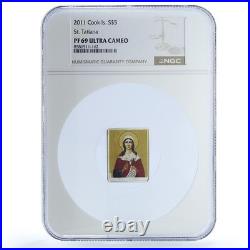 Cook Islands 5 dollars St. Tatiana Religion Saints PF 69 NGC silver coin 2011