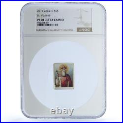 Cook Islands 5 dollars St. Vladimir KM-1358 Religion PF 70 NGC silver coin 2011