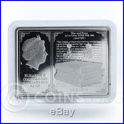 Cook Islands 5 dollars War and Peace Tolstoy Set of 3 Silver Proof Coins 2012